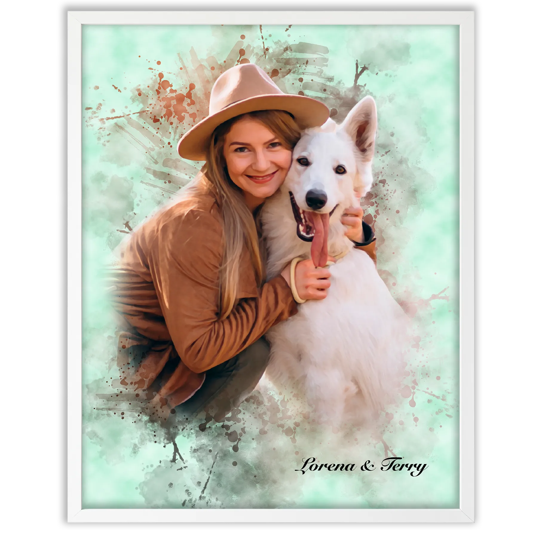 Pintura Creativa de mascota con persona