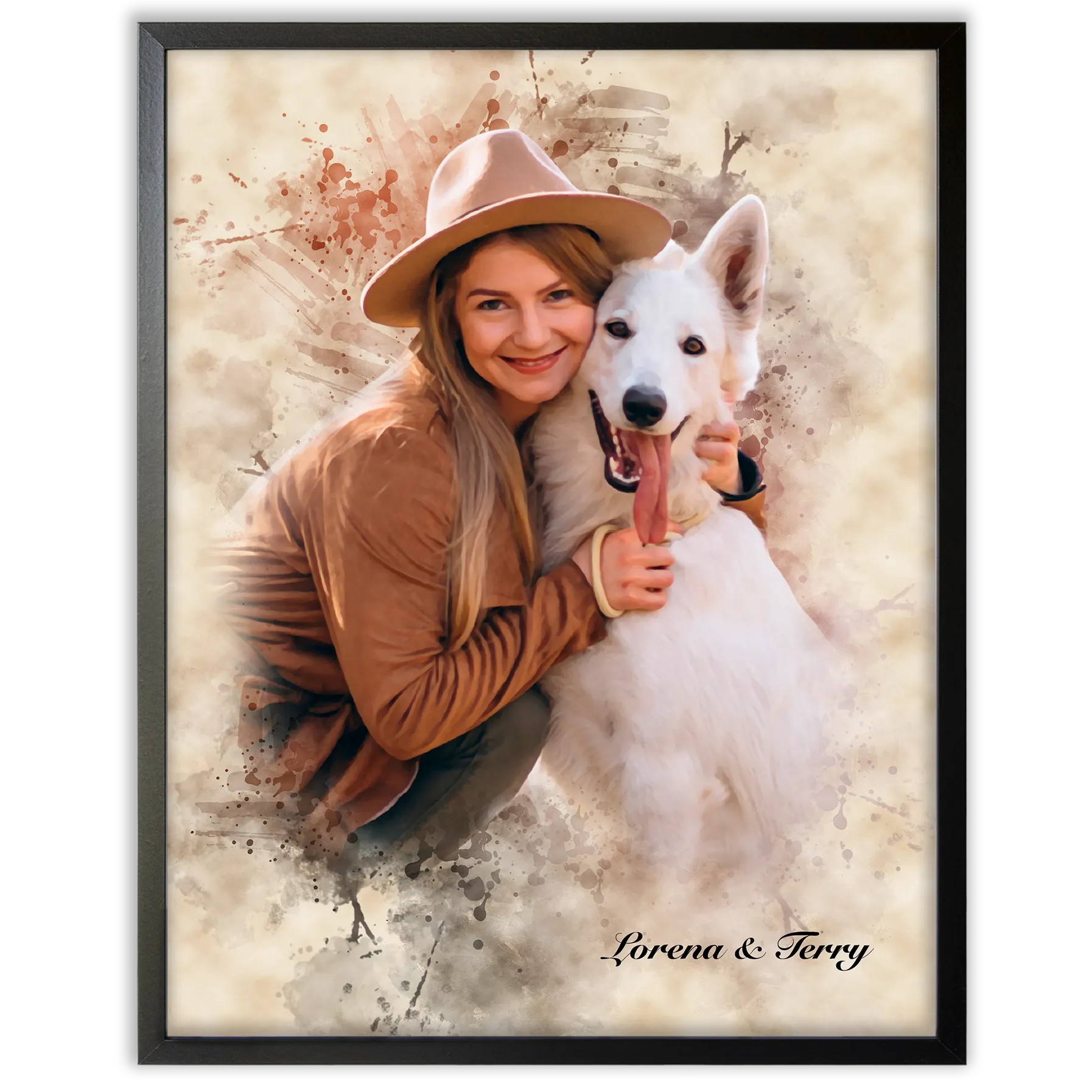 Pintura Creativa de mascota con persona
