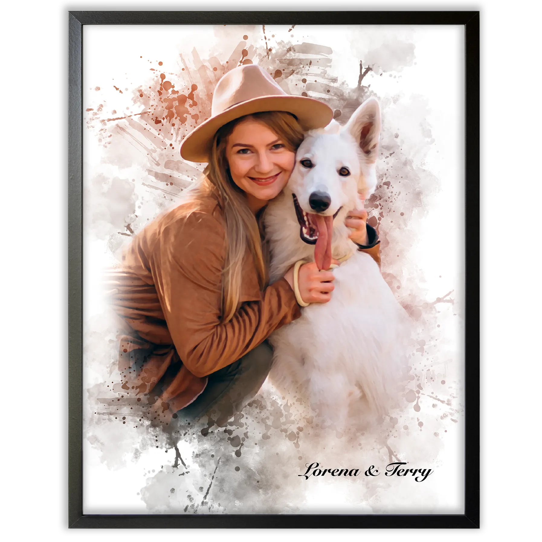 Pintura Creativa de mascota con persona
