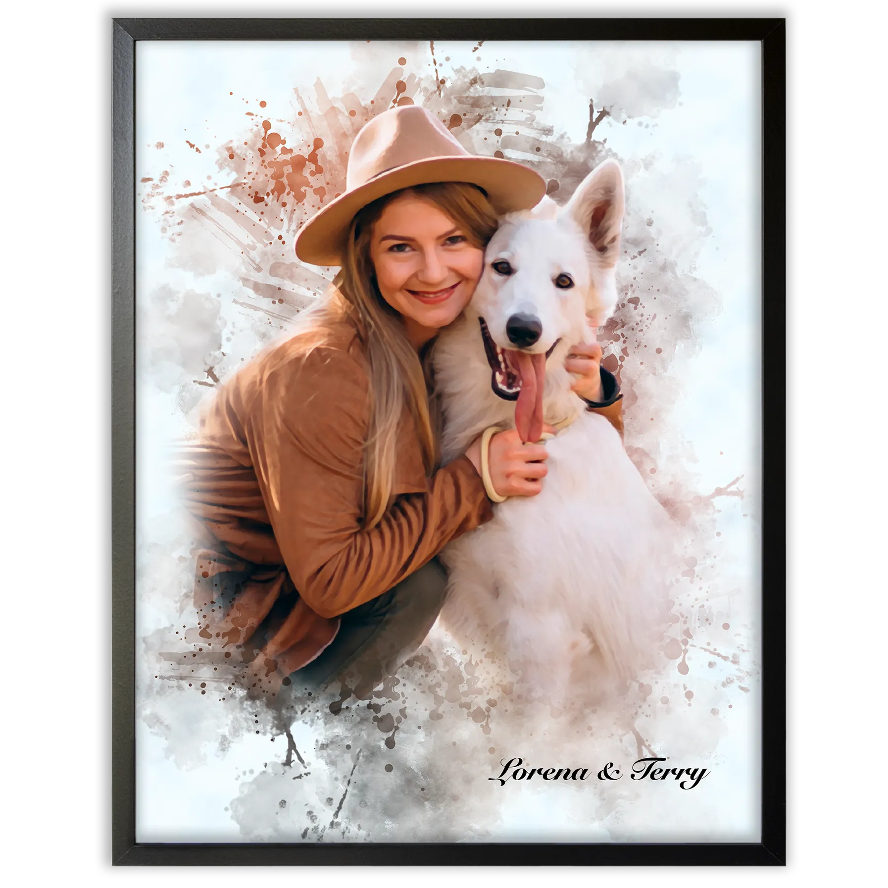 Pintura Creativa de mascota con persona