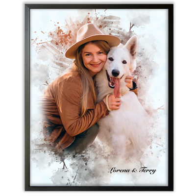 Pintura Creativa de mascota con persona