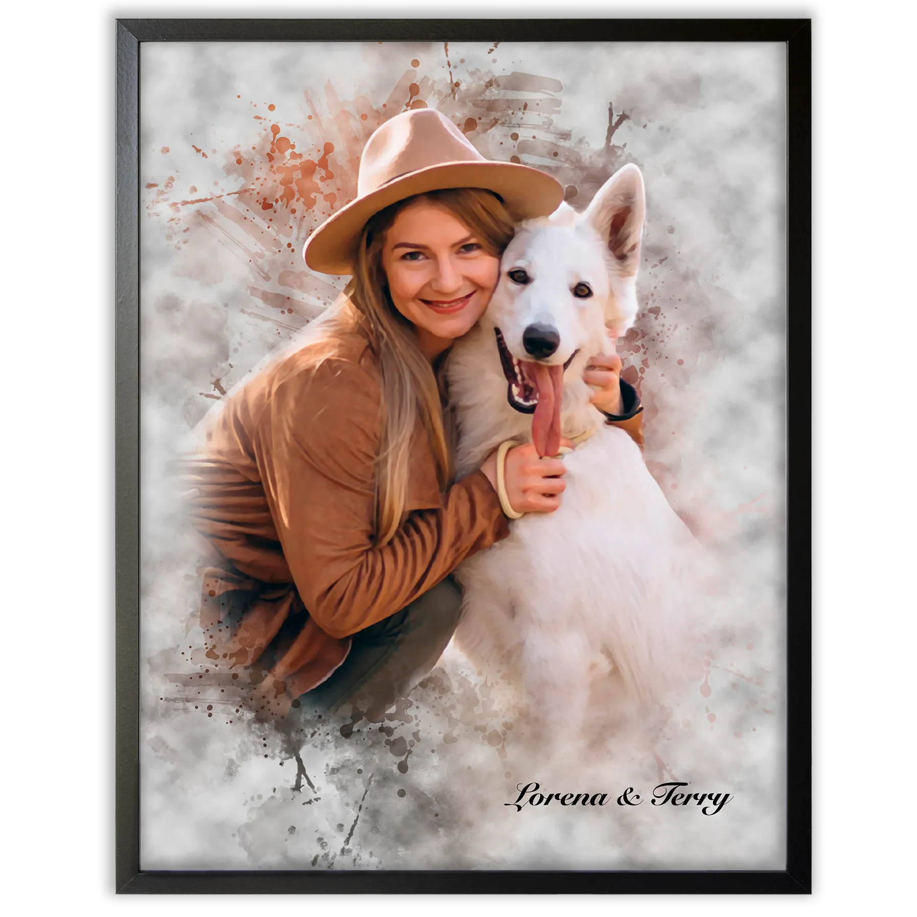 Pintura Creativa de mascota con persona