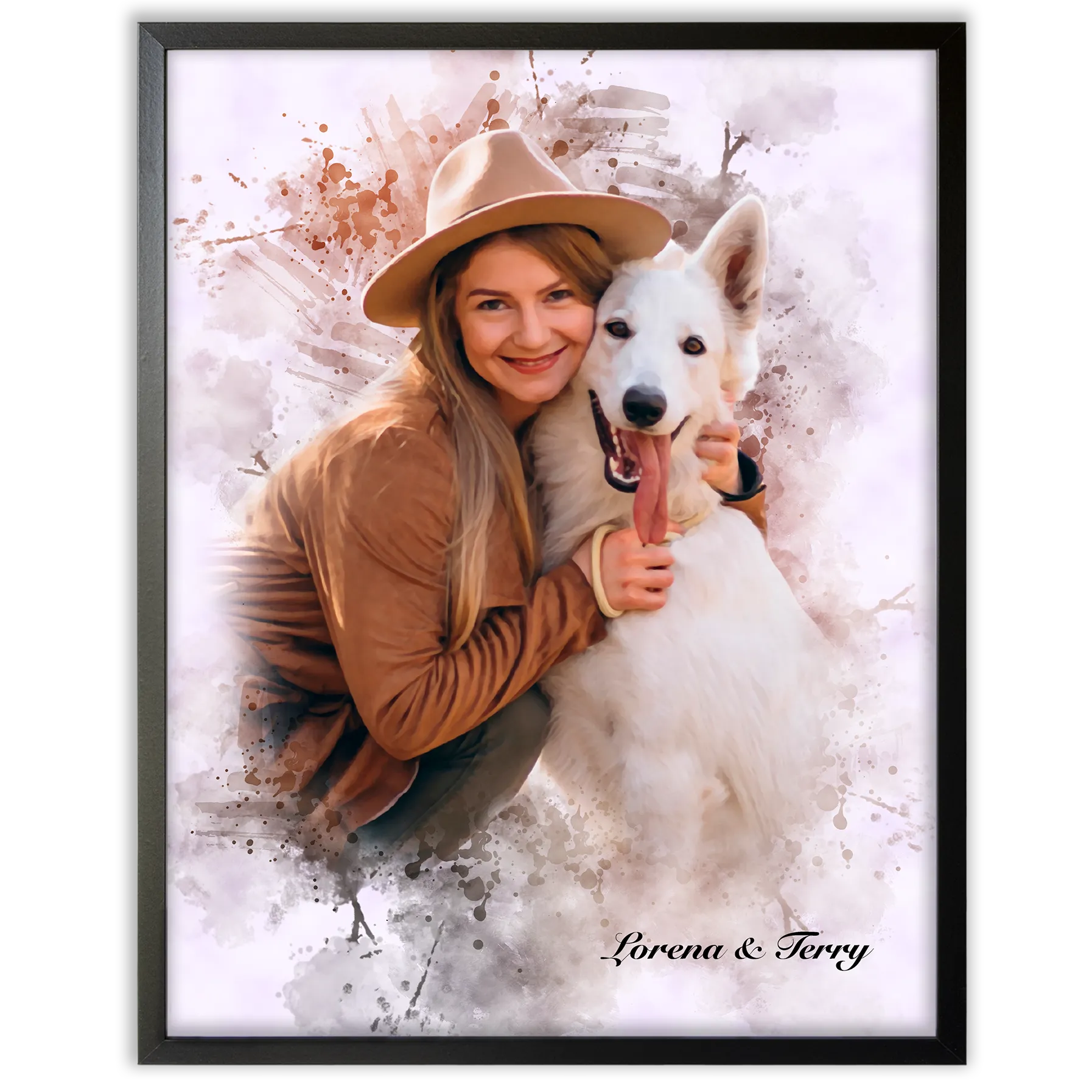 Pintura Creativa de mascota con persona
