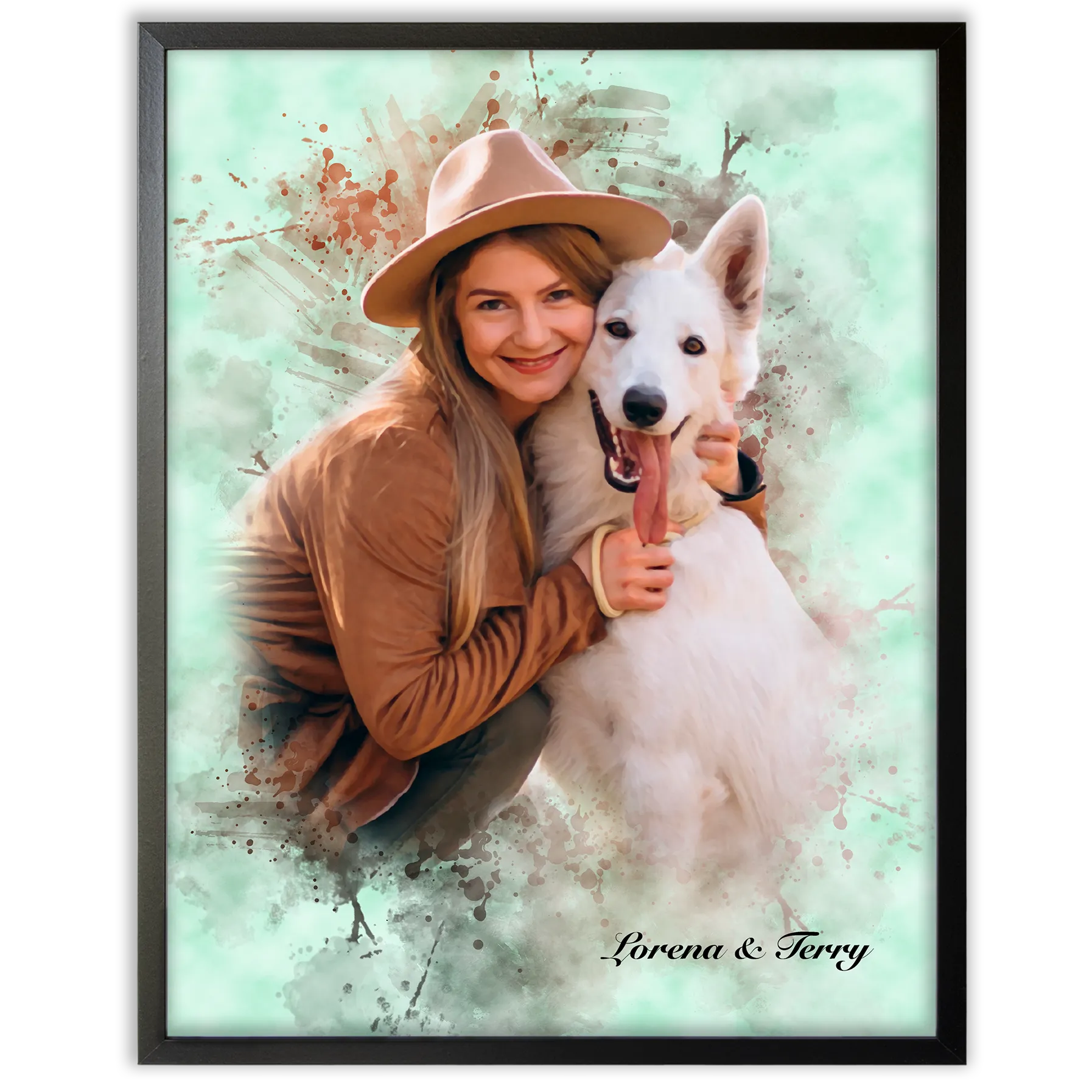 Pintura Creativa de mascota con persona
