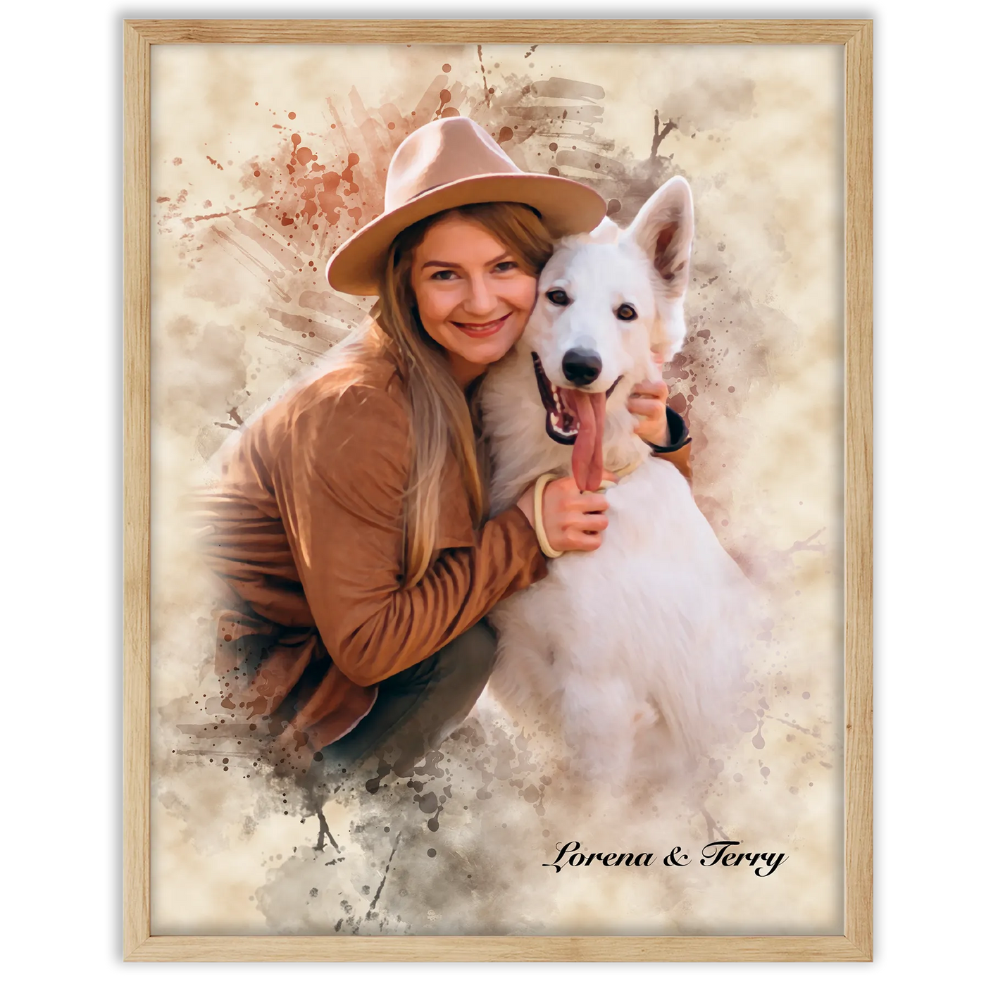 Pintura Creativa de mascota con persona