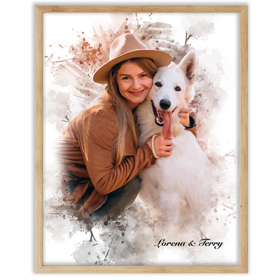 Pintura Creativa de mascota con persona