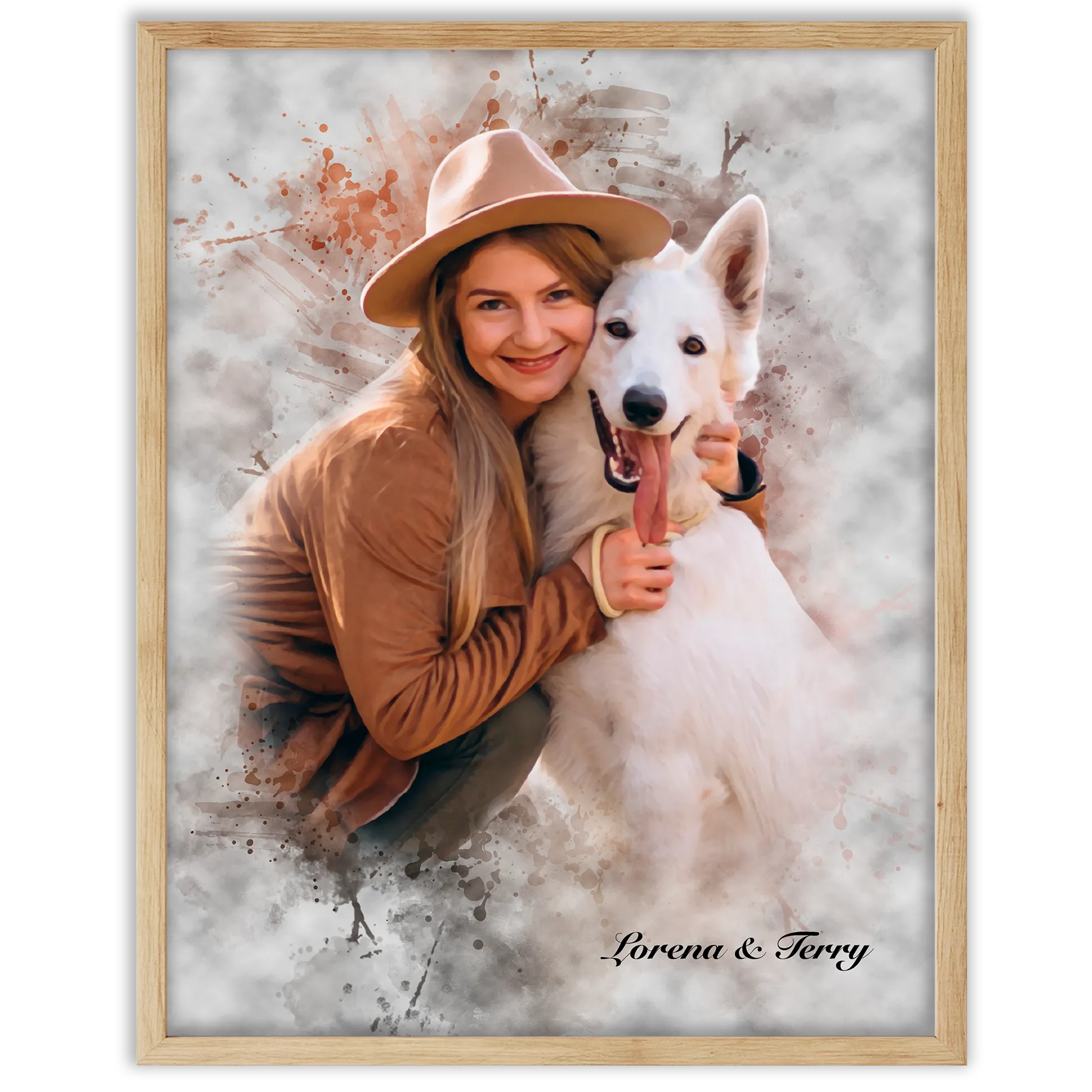 Pintura Creativa de mascota con persona