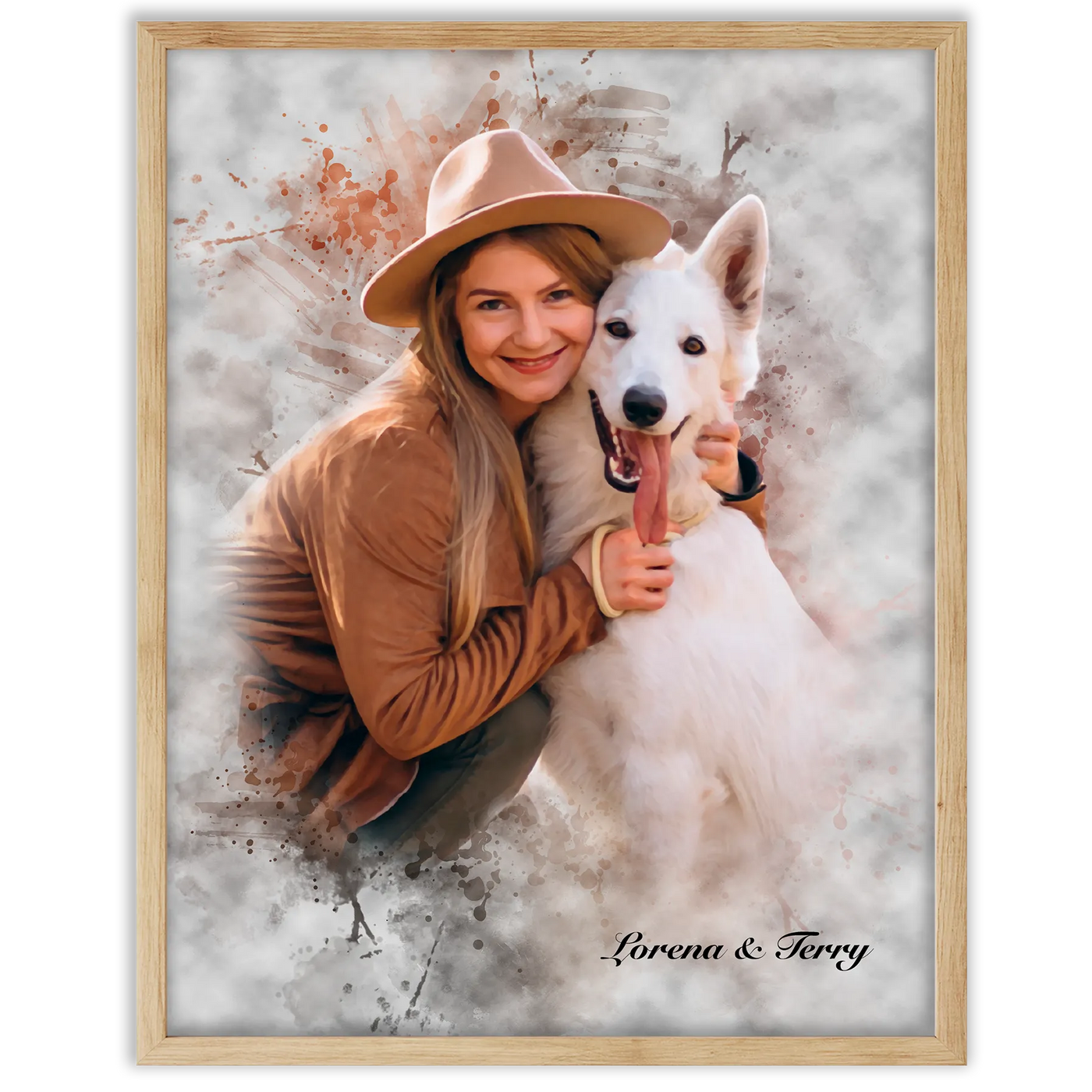 Pintura Creativa de mascota con persona