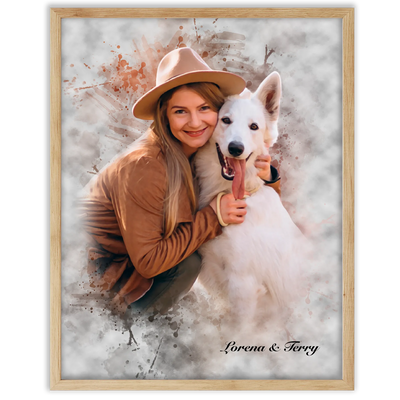 Pintura Creativa de mascota con persona
