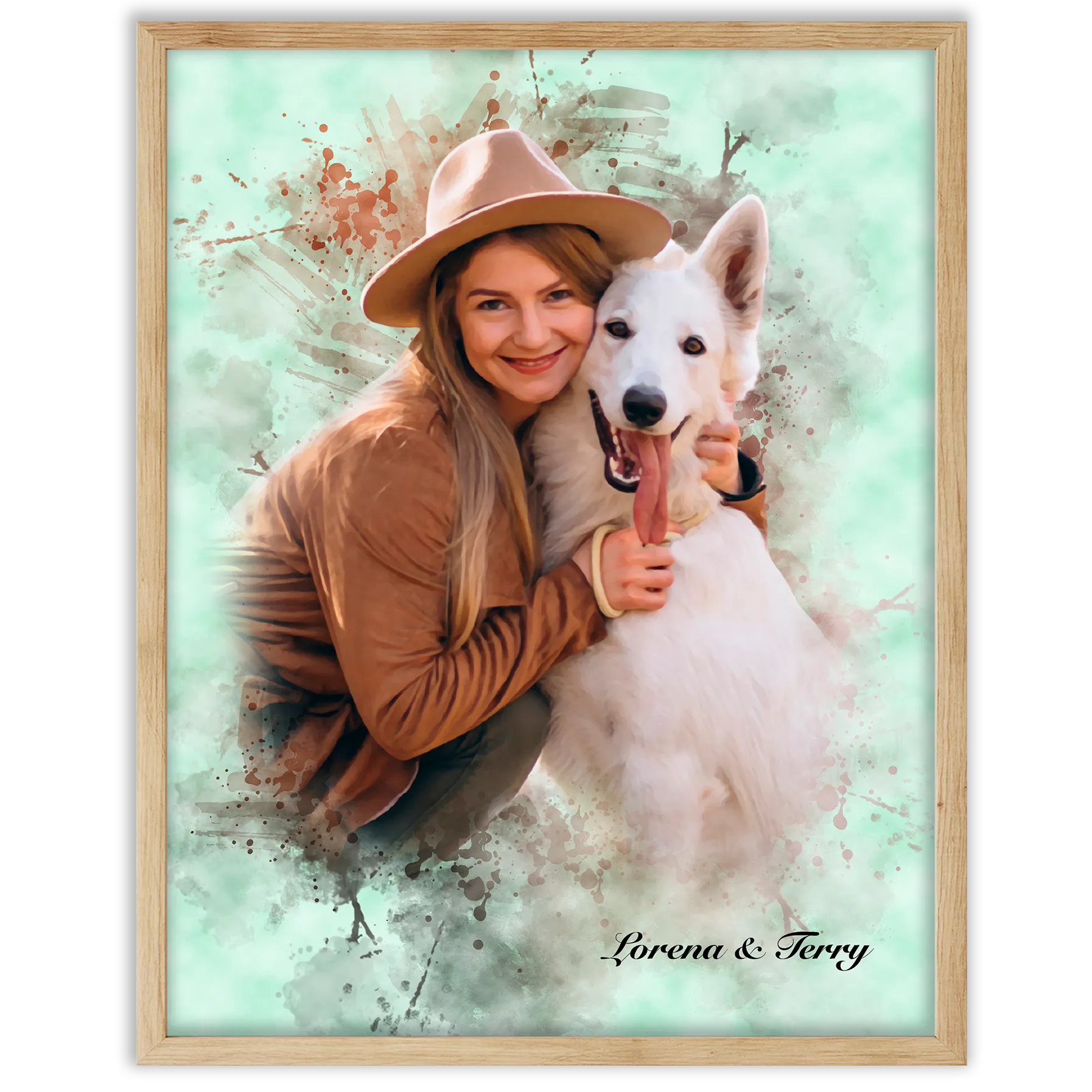 Pintura Creativa de mascota con persona