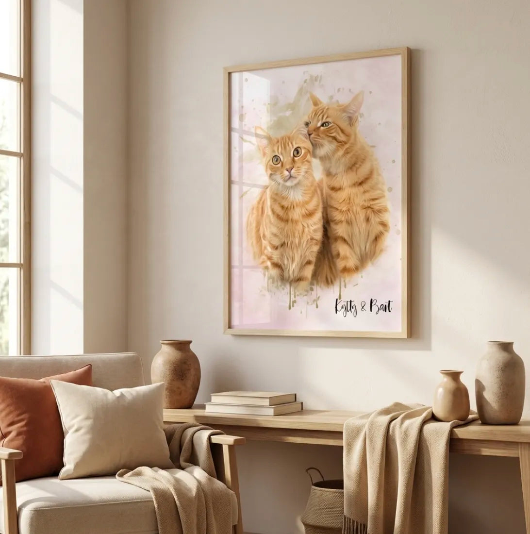 Retrato personalizado gato