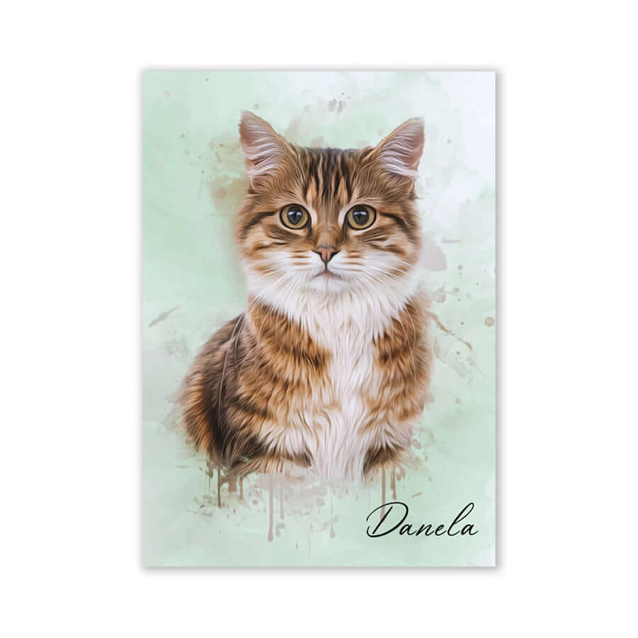 Retrato de mascotas en acuarela