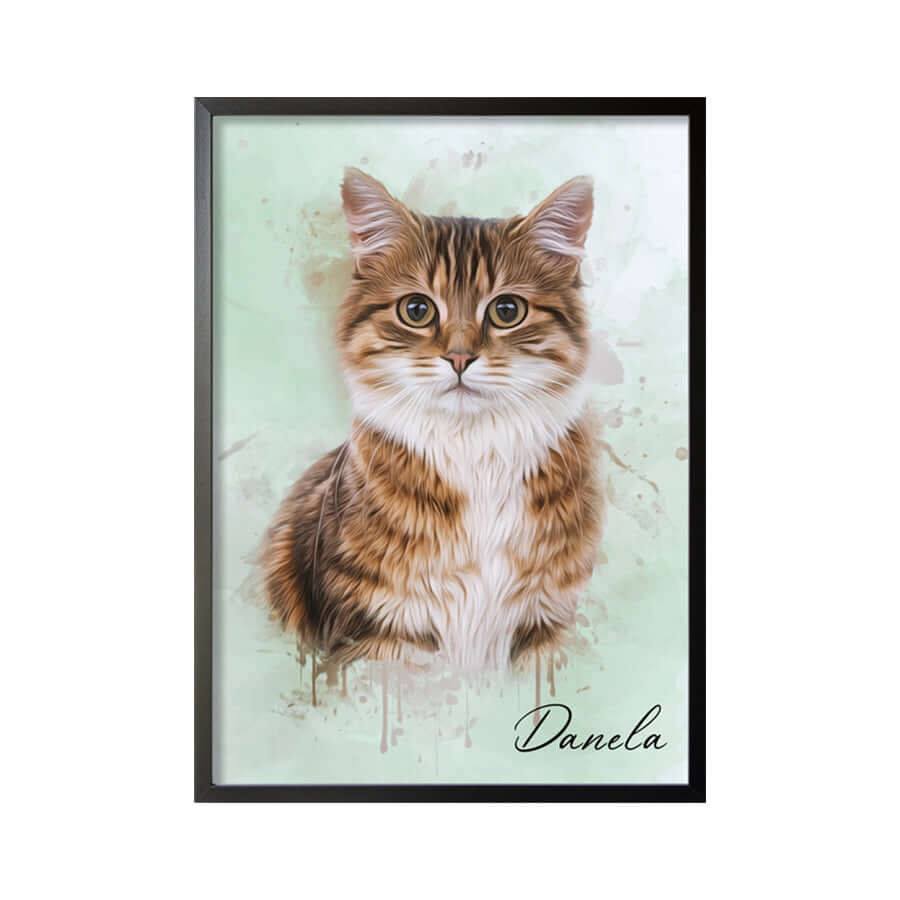 Retrato de mascotas en acuarela