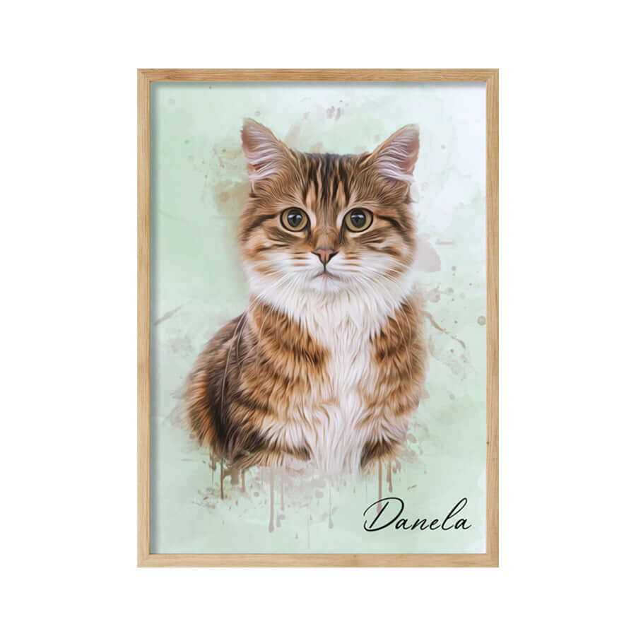 Retrato de mascotas en acuarela