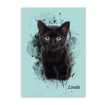 Retrato personalizado de mascotas diseño SIL