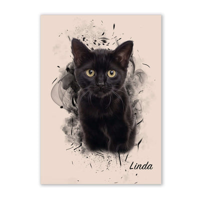 Retrato personalizado de mascotas diseño SIL