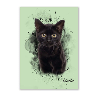 Retrato personalizado de mascotas diseño SIL