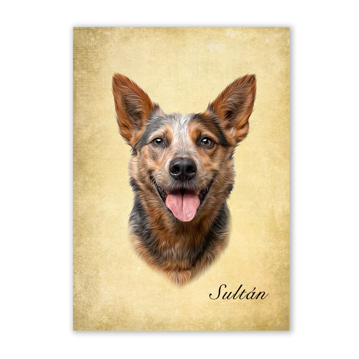 Retrato realista de mascotas