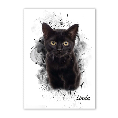 Retrato personalizado de mascotas diseño SIL