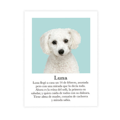 Retrato mascota con mensaje