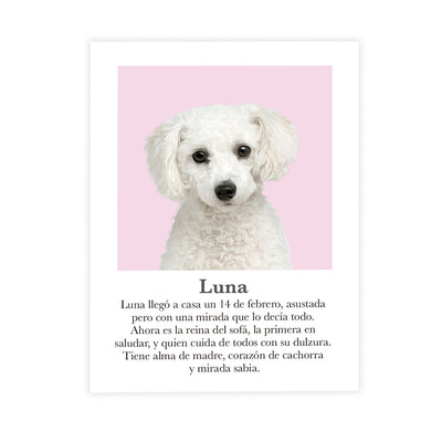 Retrato mascota con mensaje
