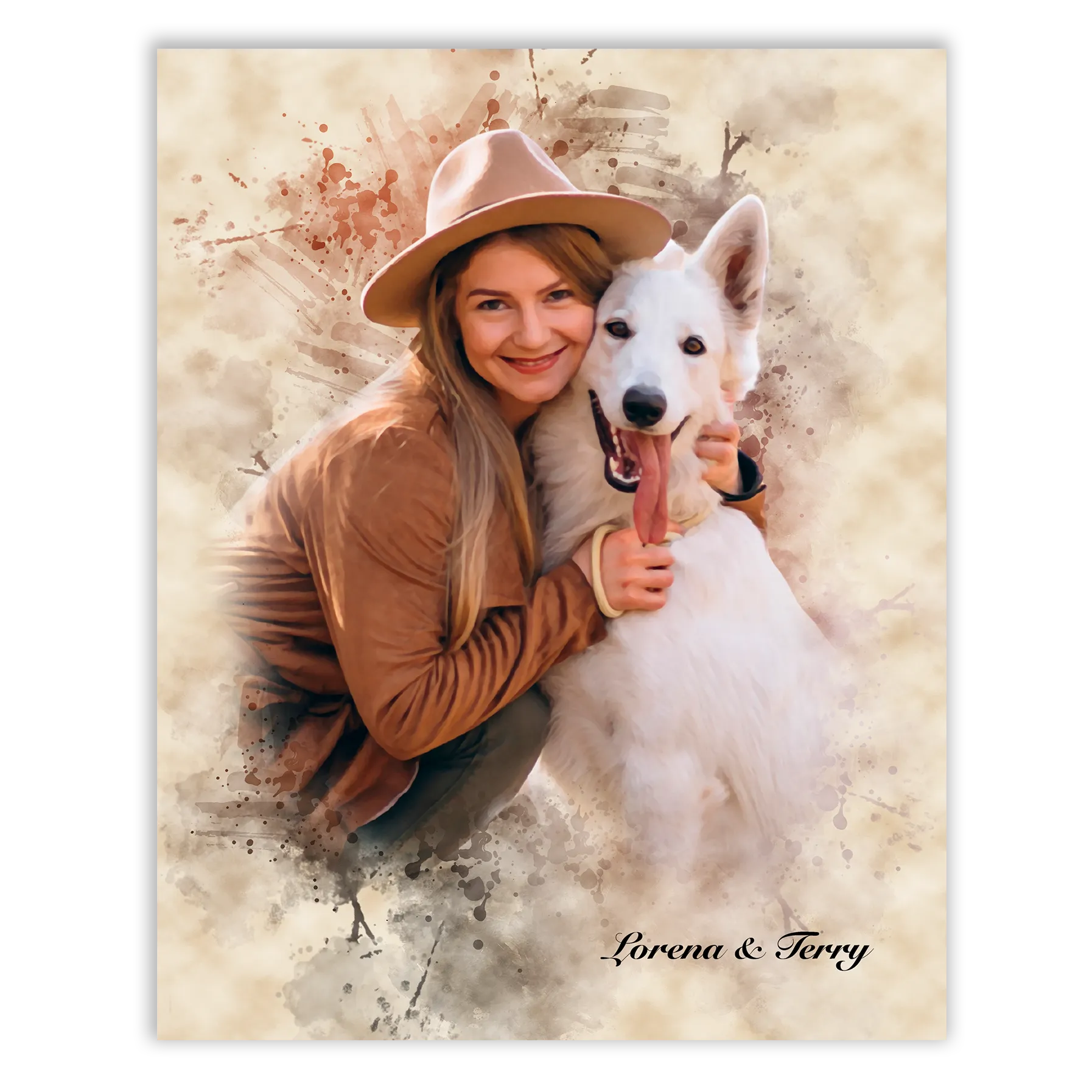 Pintura Creativa de mascota con persona