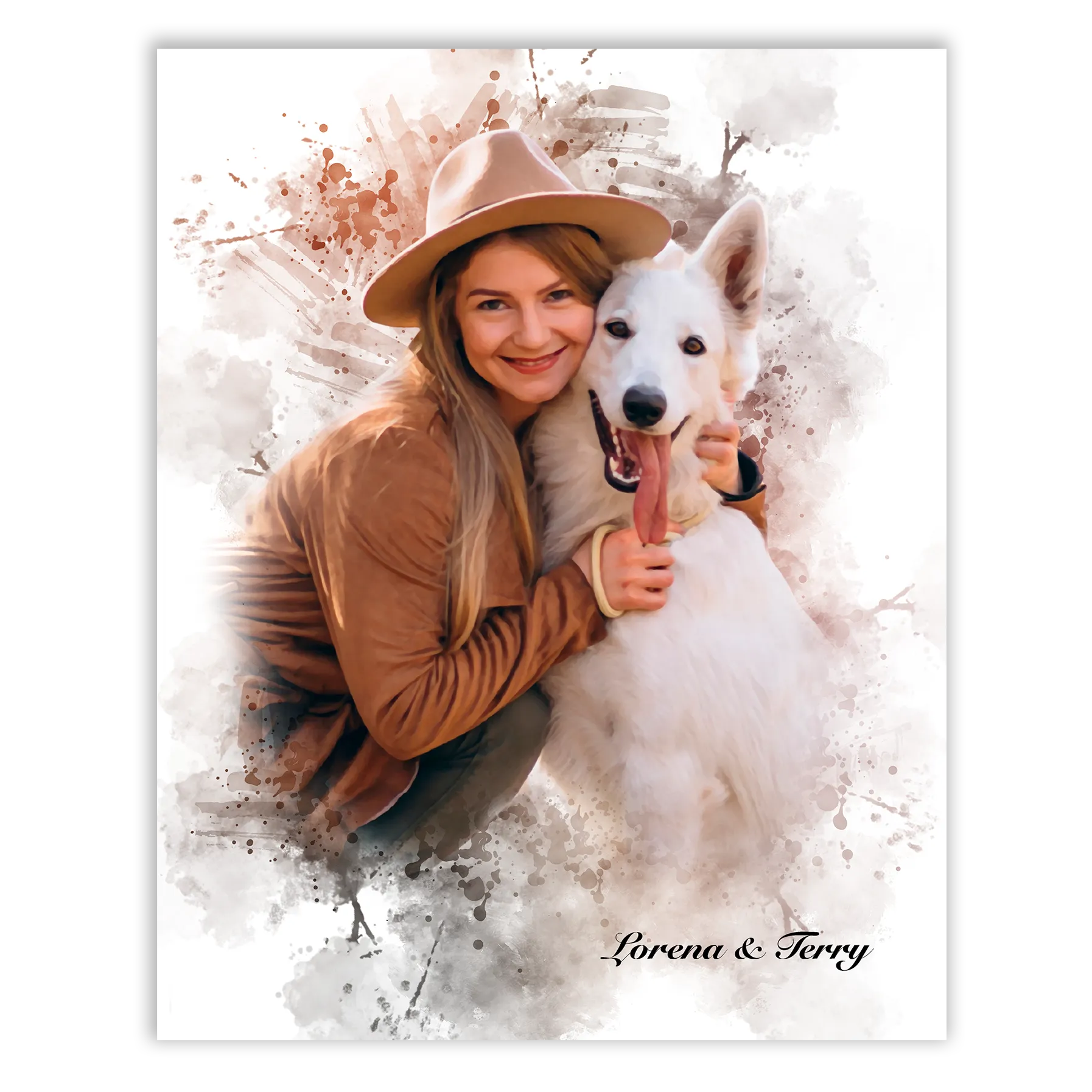 Pintura Creativa de mascota con persona