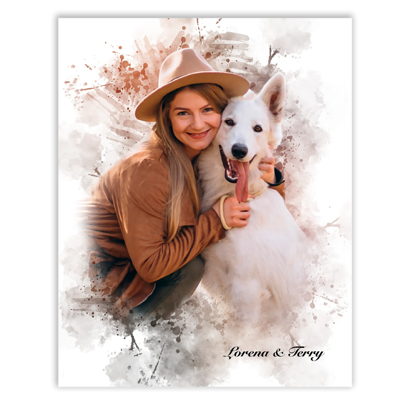 Pintura Creativa de mascota con persona
