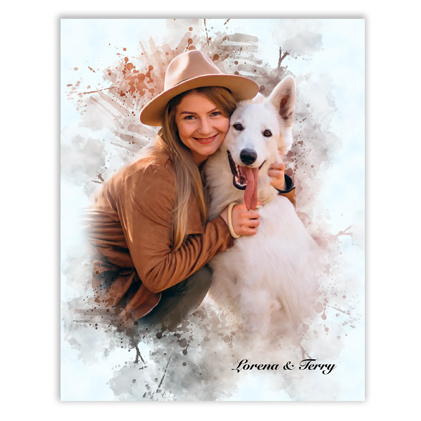 Pintura Creativa de mascota con persona