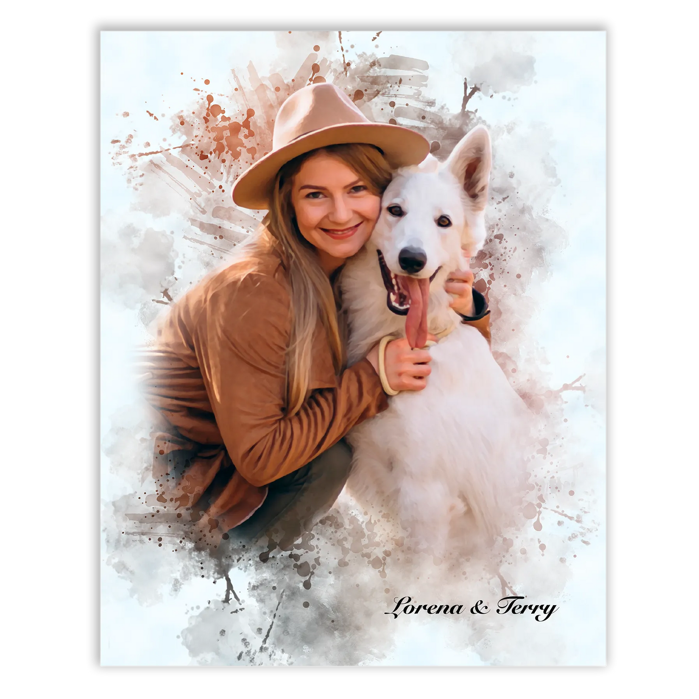 Pintura Creativa de mascota con persona