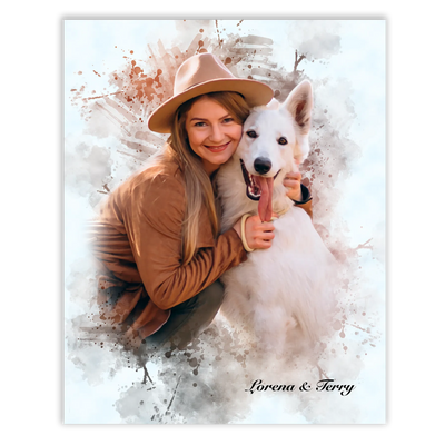 Pintura Creativa de mascota con persona