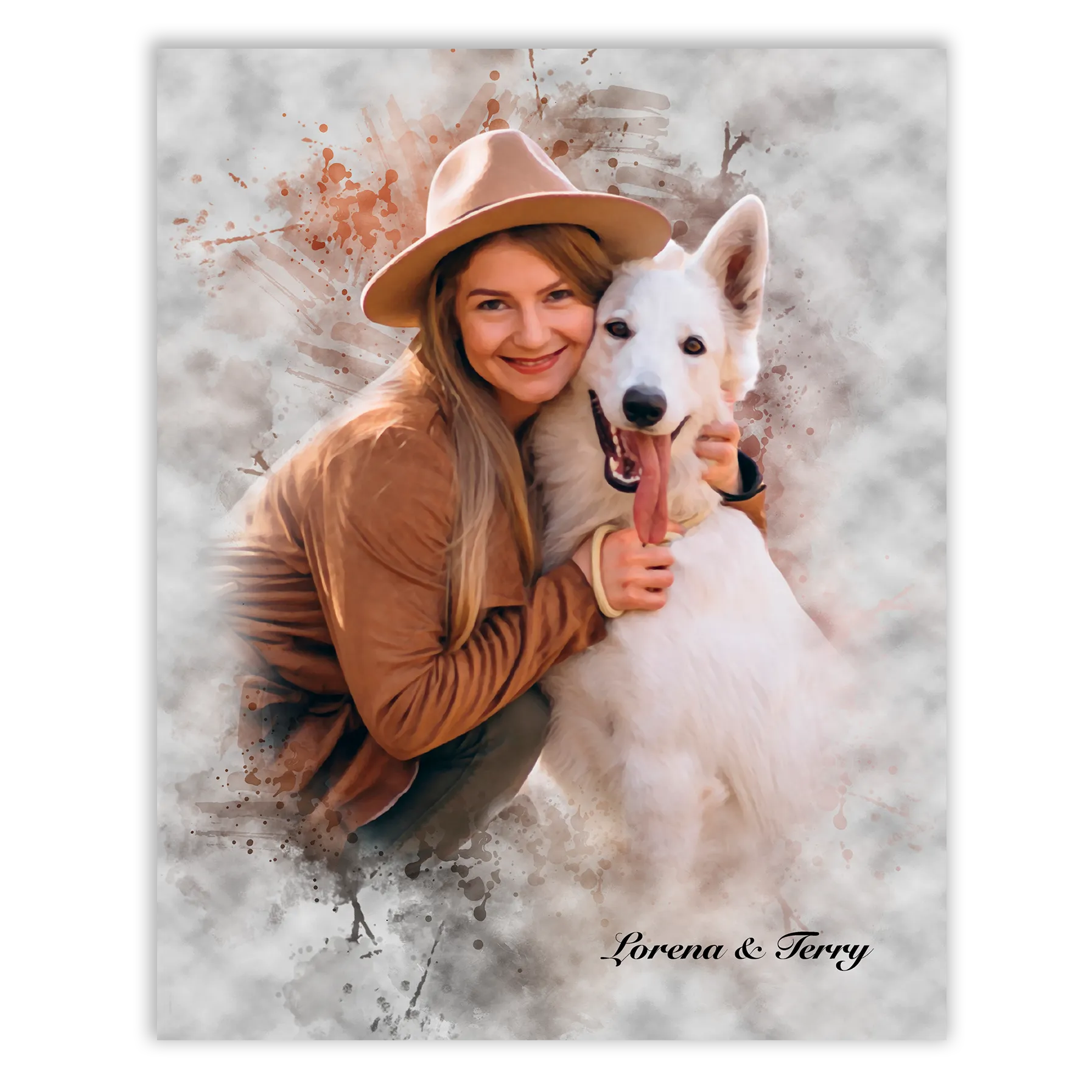 Pintura Creativa de mascota con persona