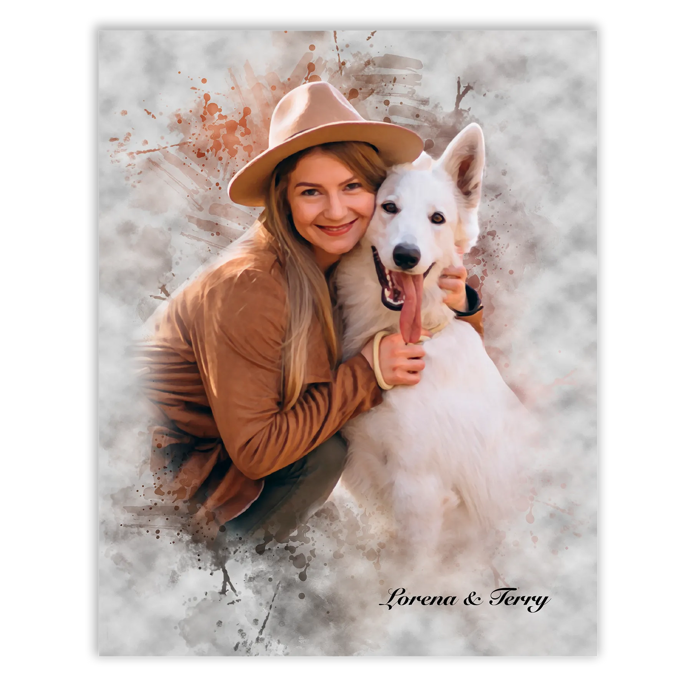 Pintura Creativa de mascota con persona