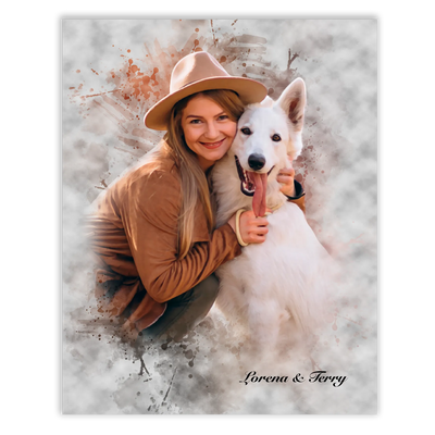 Pintura Creativa de mascota con persona