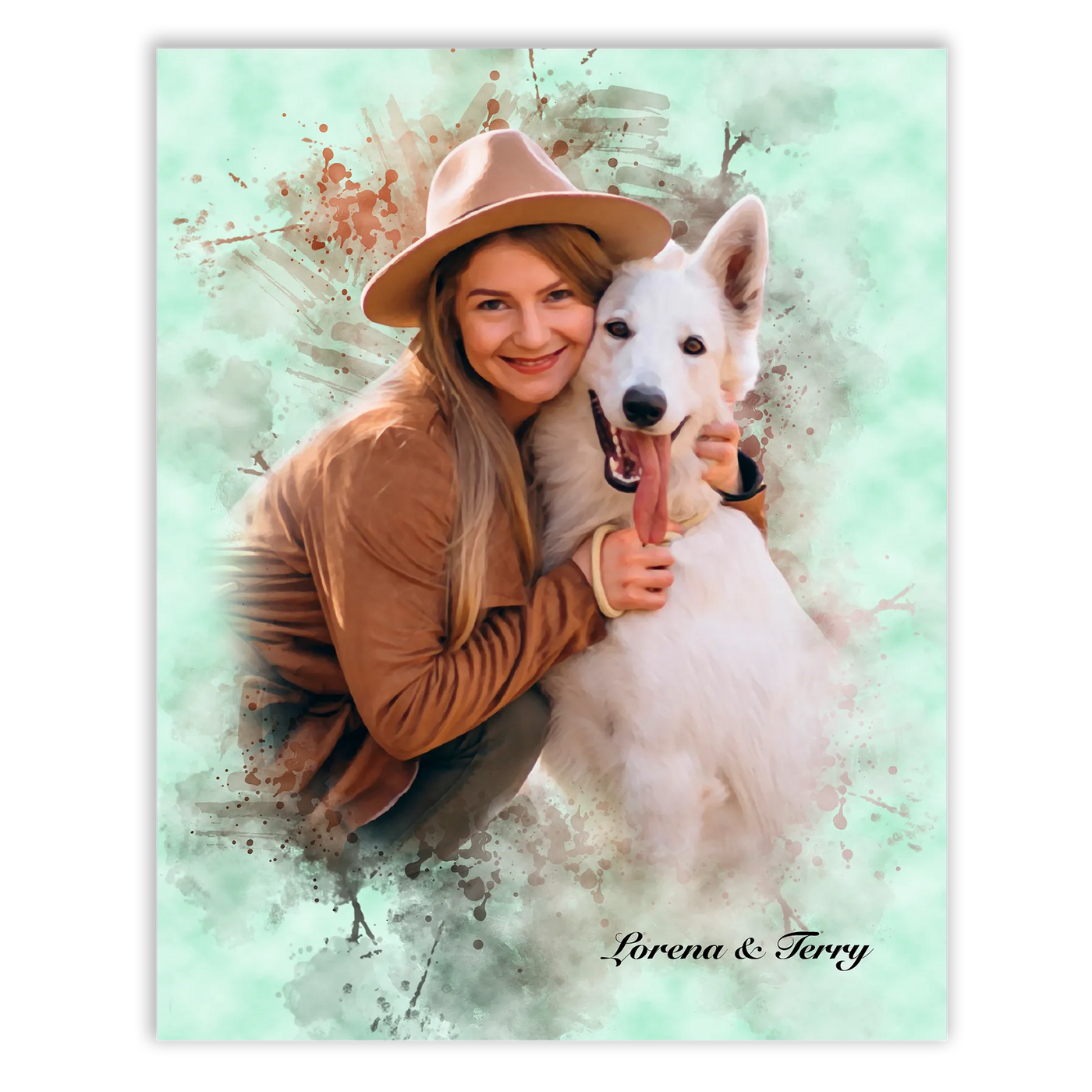 Pintura Creativa de mascota con persona