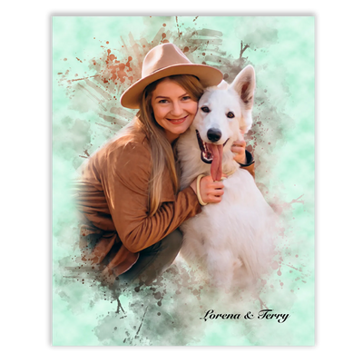 Pintura Creativa de mascota con persona