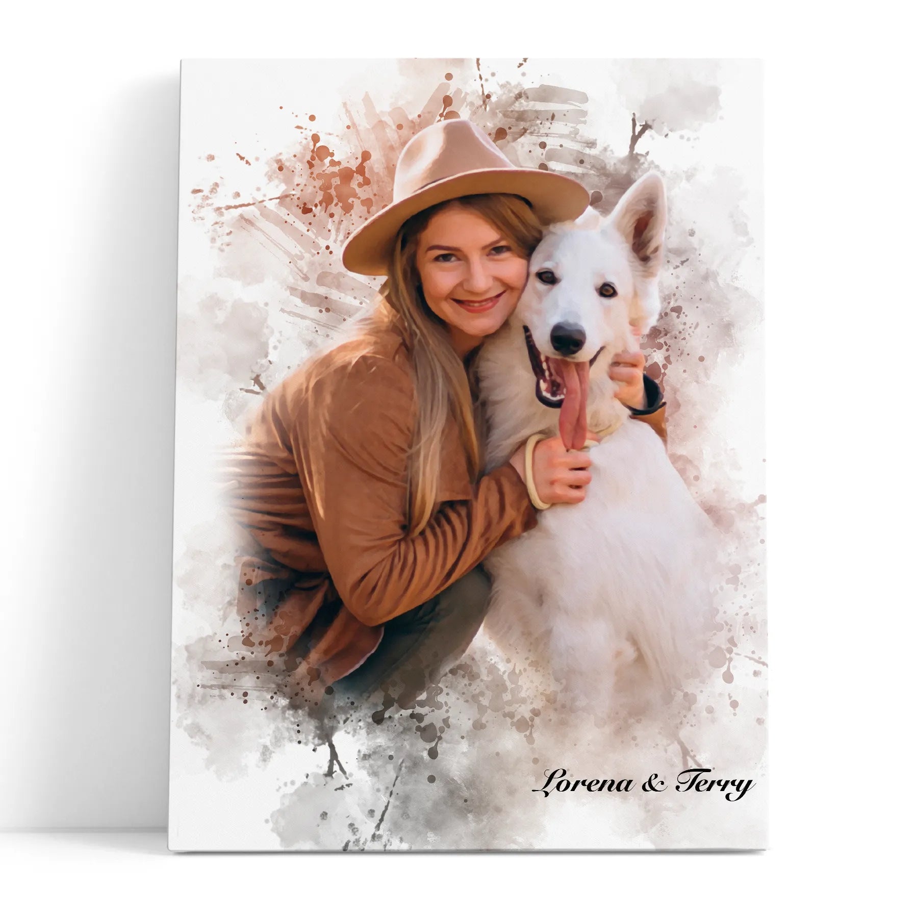 Pintura Creativa de mascota con persona