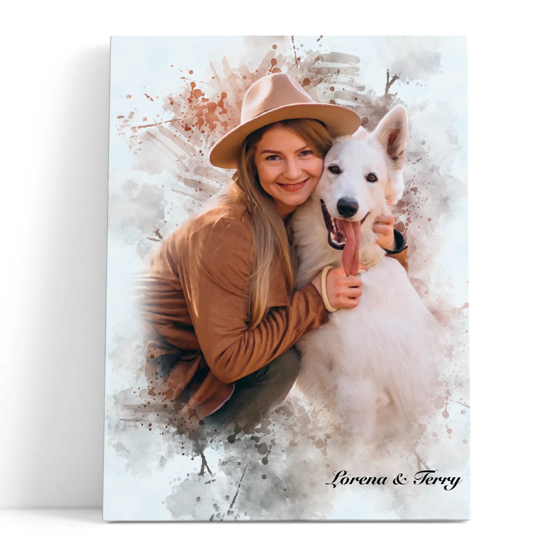 Pintura Creativa de mascota con persona