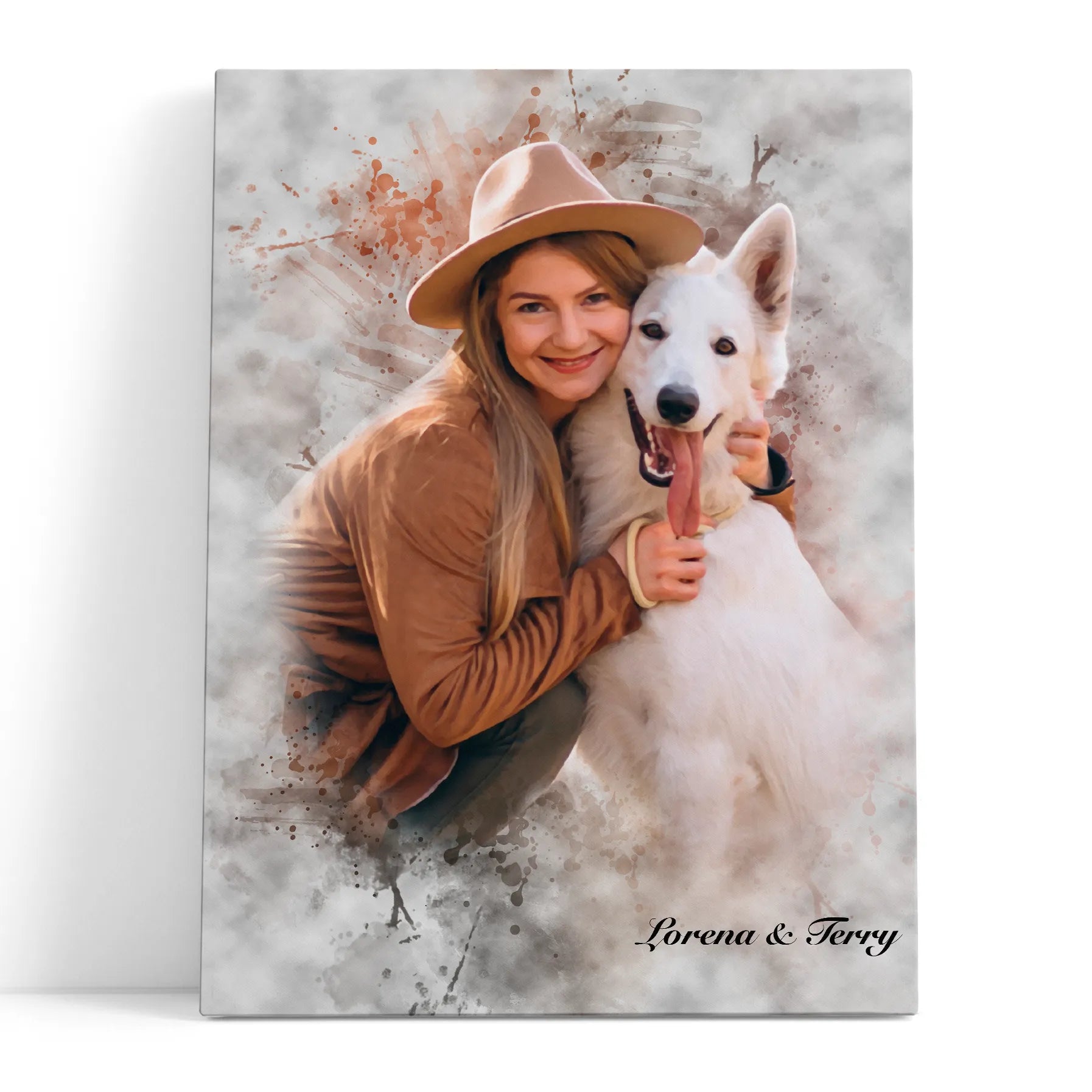 Pintura Creativa de mascota con persona