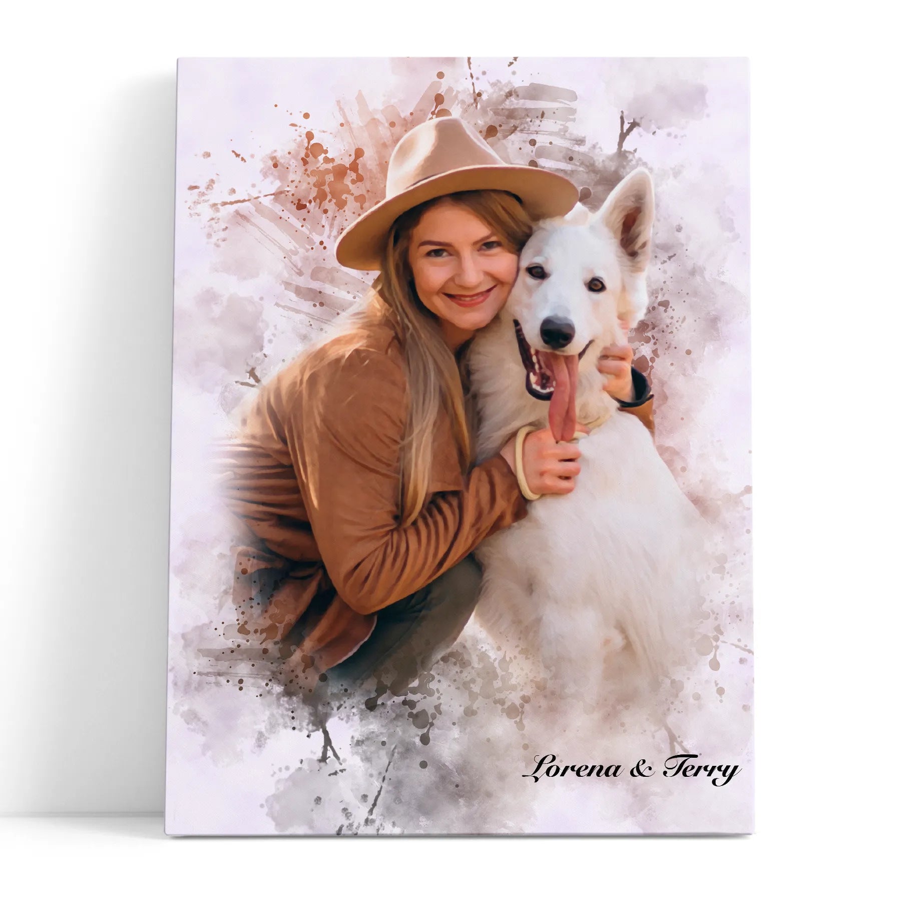 Pintura Creativa de mascota con persona