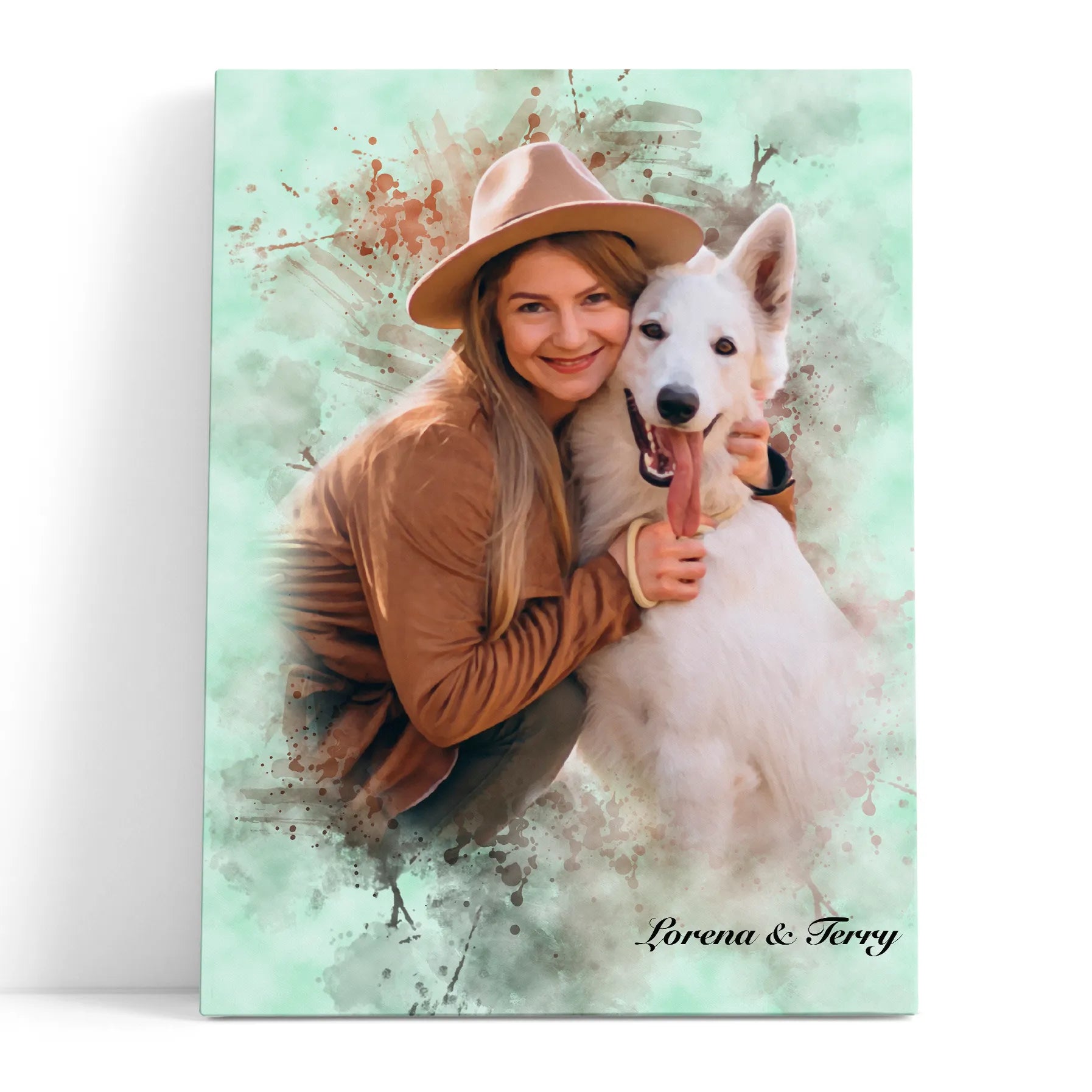 Pintura Creativa de mascota con persona