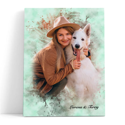 Pintura Creativa de mascota con persona