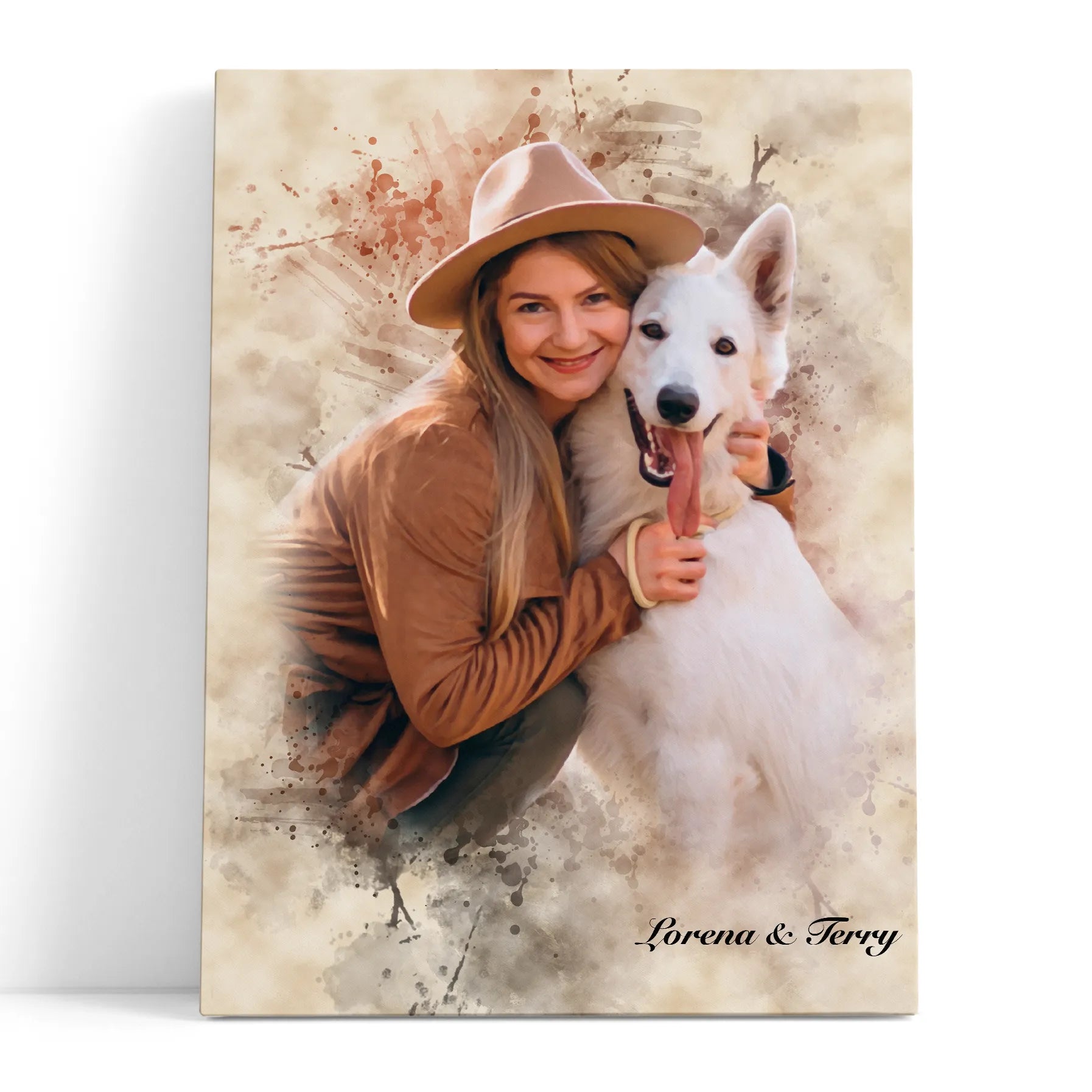 Pintura Creativa de mascota con persona