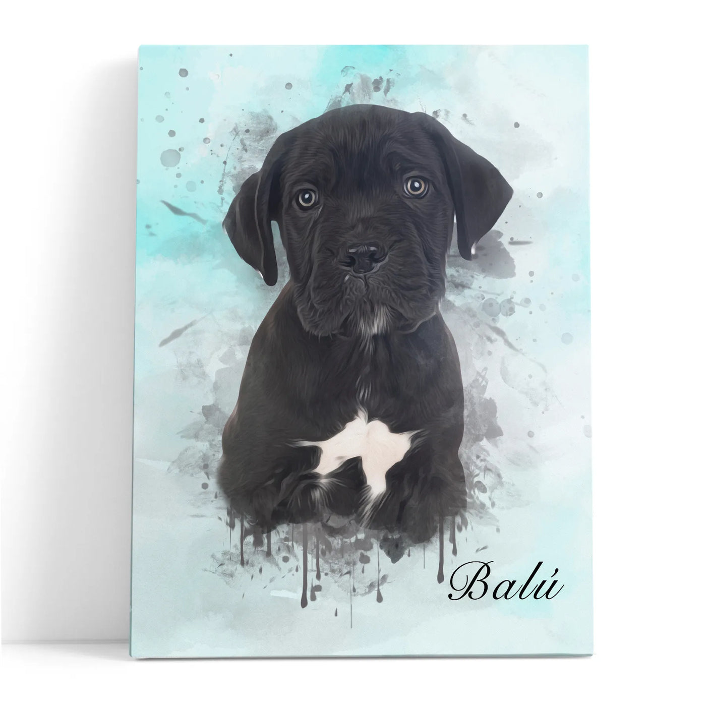 Lienzo mascota estilo acuarela