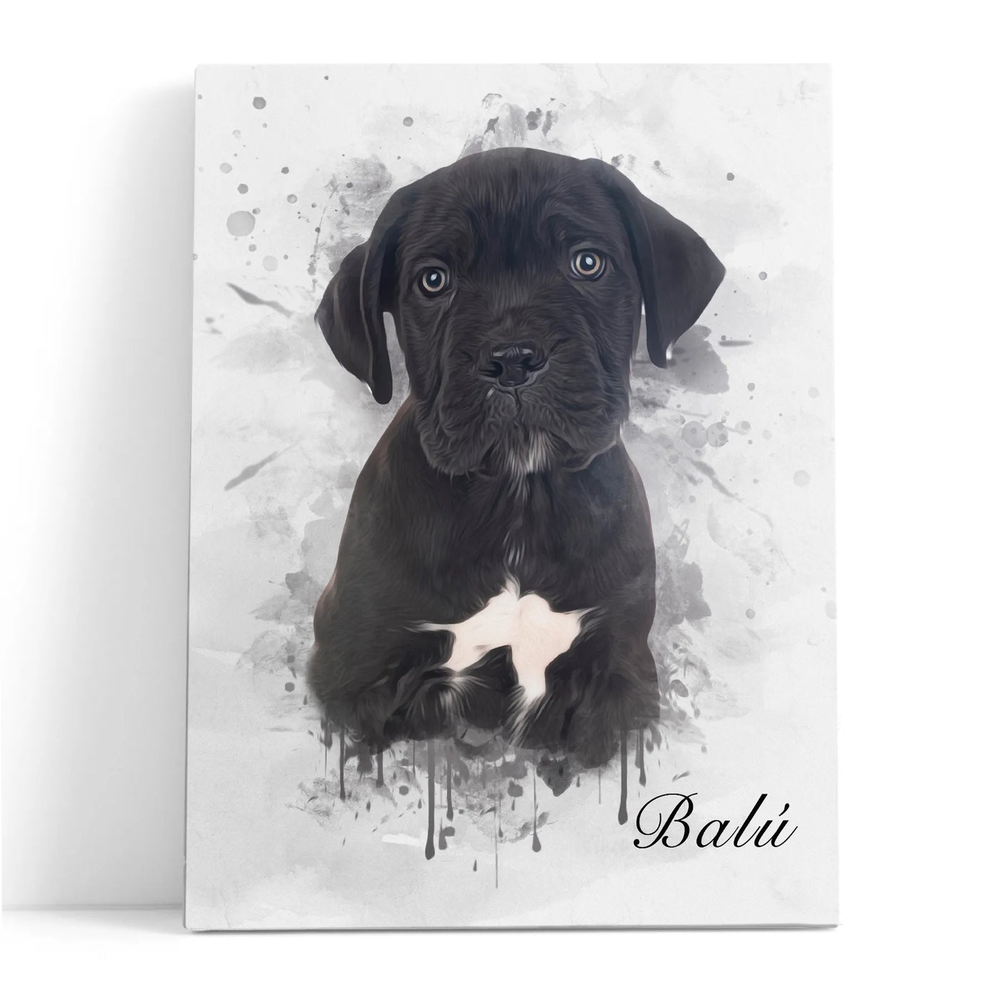 Lienzo mascota estilo acuarela