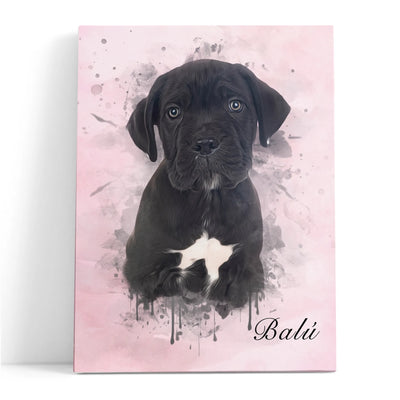 Lienzo mascota estilo acuarela