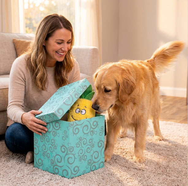 Juguete para perros modelo piña