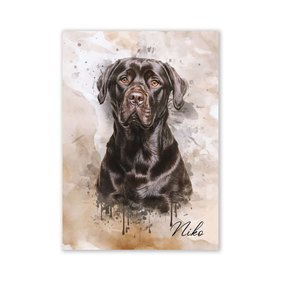 Retrato de mascotas en acuarela