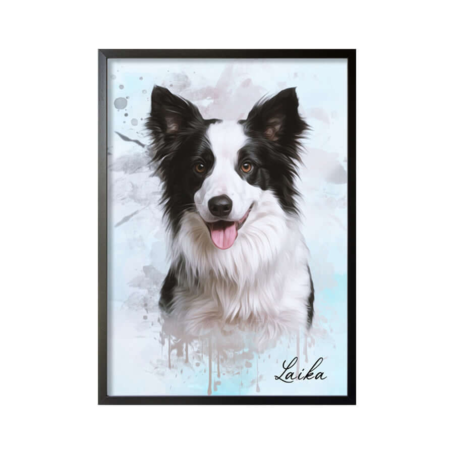 Retrato de mascotas en acuarela