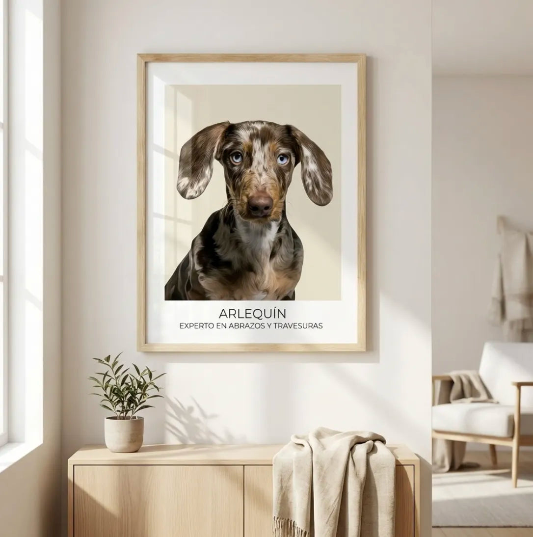 Cuadro retrato recuerdo mascotas